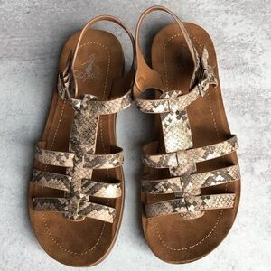 Corky’s Sandals Snake Print Oakdale Size 6